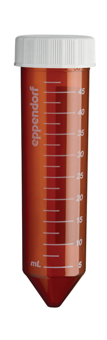 艾本德Eppendorf Conical Tubes, 50 mL, 無菌、無熱原, 無RNase和DNase, 無DNA, 琥珀色（光保護(hù)）, 200 個 (8 包 × 25 個)